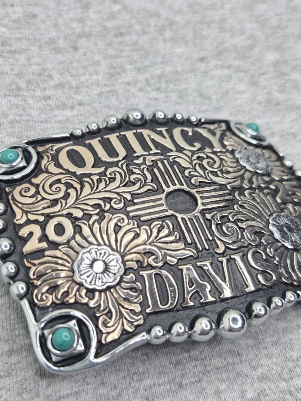 Corriente Buckle Co Quincy Davis Large 2025 Rodeo Trophy Belt Buckle